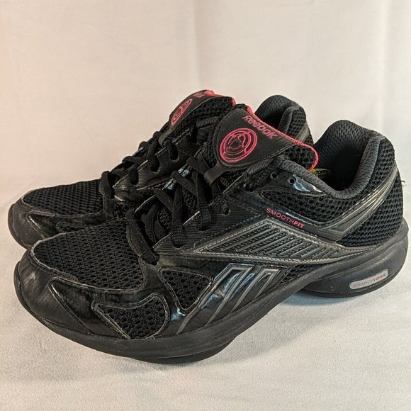 Reebok Breast Cancer DMX Max Black Pink Gym Sneakers Shoes Women's 7.5 V51317 - Picture 1 of 16